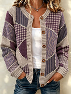 Women's Tennessee Country-Style Patchwork sweater cardigan