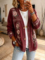 Ladies' Retro Western Style Casual Cardigan