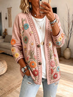 Ladies' Retro Western Style Casual Cardigan