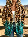 Women's Western-Style Vintage Print Flannel Jacket