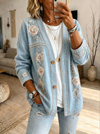 Ladies' Retro Western Style Casual Cardigan