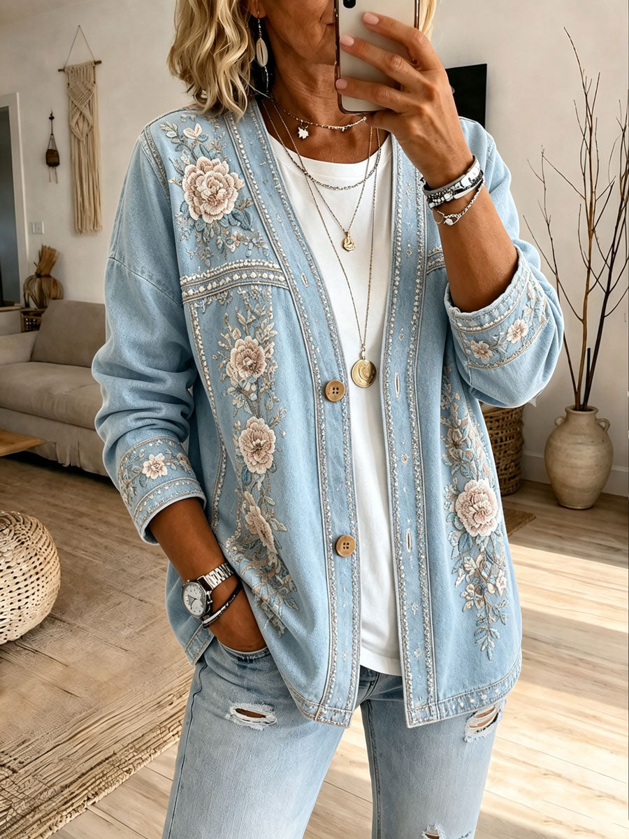 Ladies' Retro Western Style Casual Cardigan