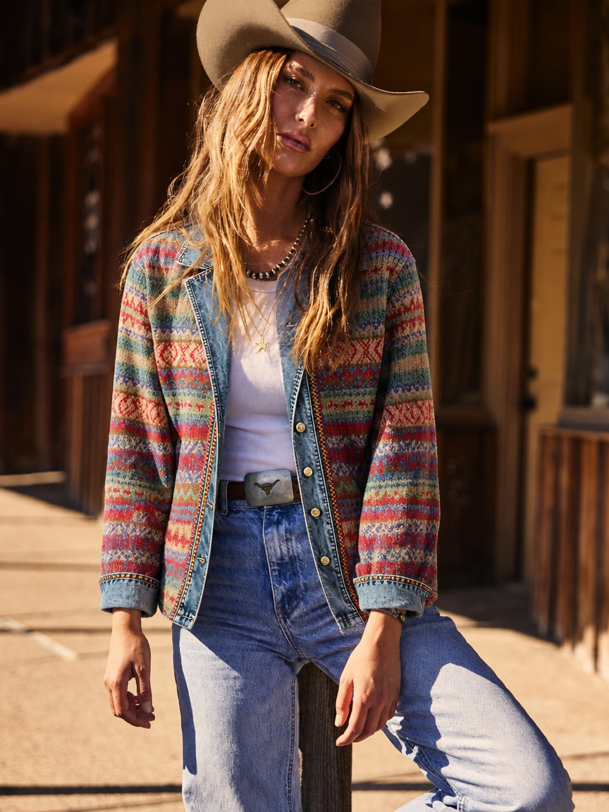 Women Vintage Western Style Jacket