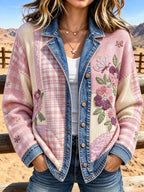 Women'S Retro Butterfly Printed Jacket