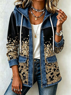 Women'S Casual Contrasting Color Jacket