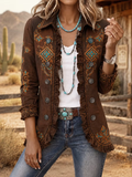 Women's Western Pattern Print Jacket