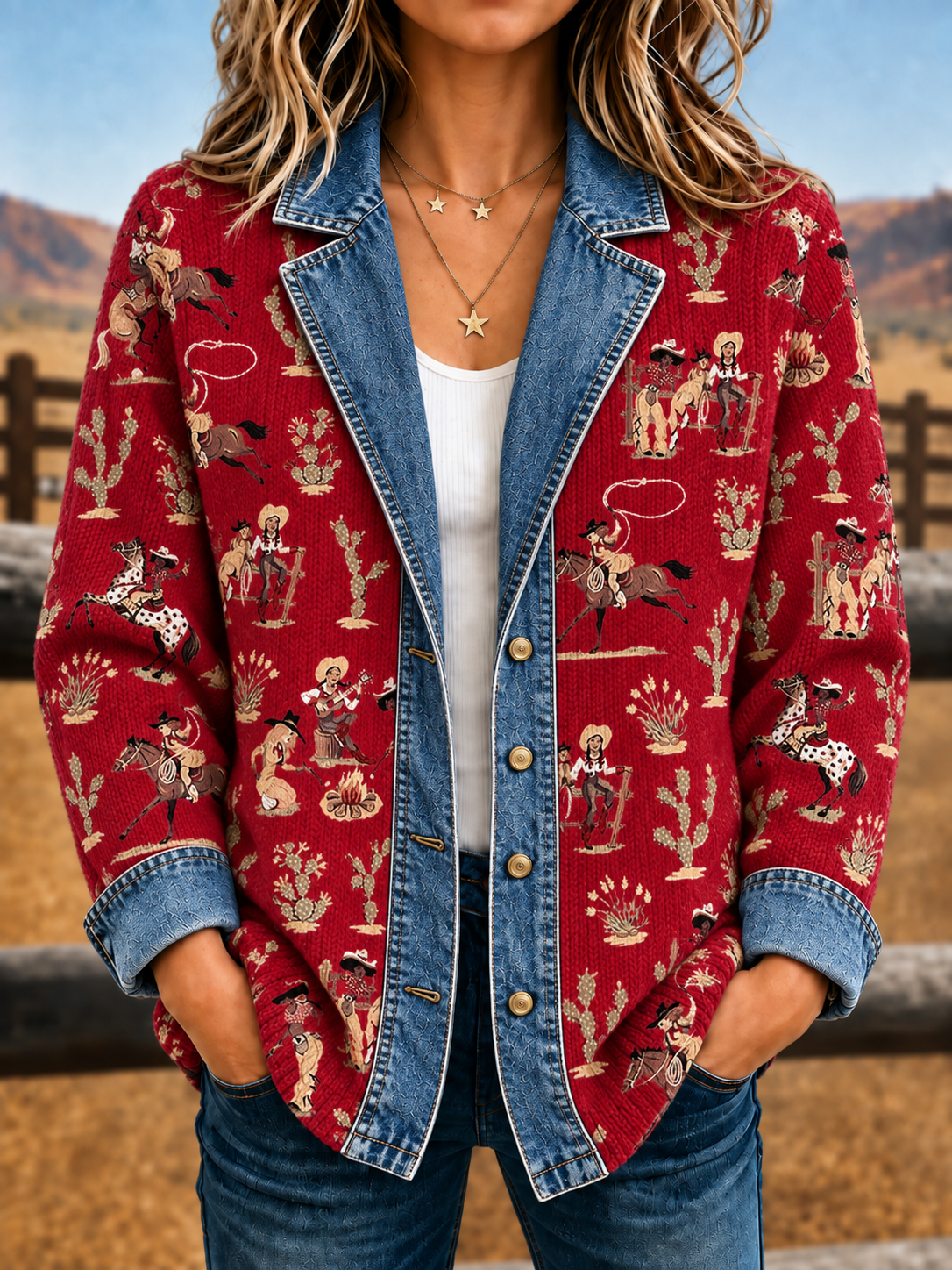 Women Vintage Western Style Jacket