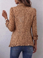 Women'S Casual Western Ruffled Jacket
