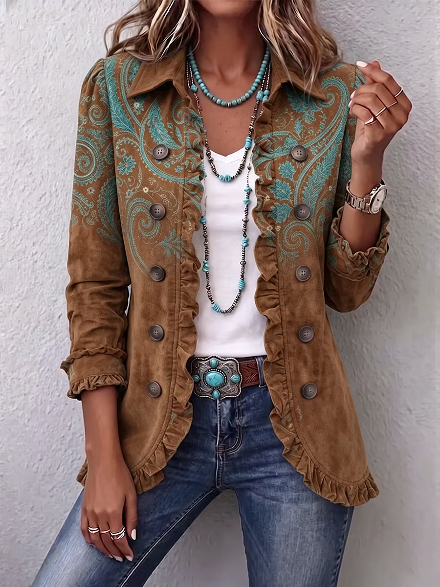 Women's Western Pattern Print Jacket